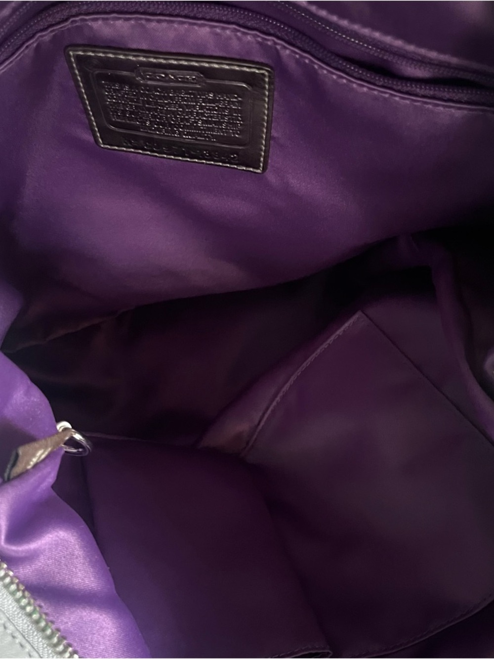 Coach Poppy with White Trim and Silver Hardware - Picture 9 of 15